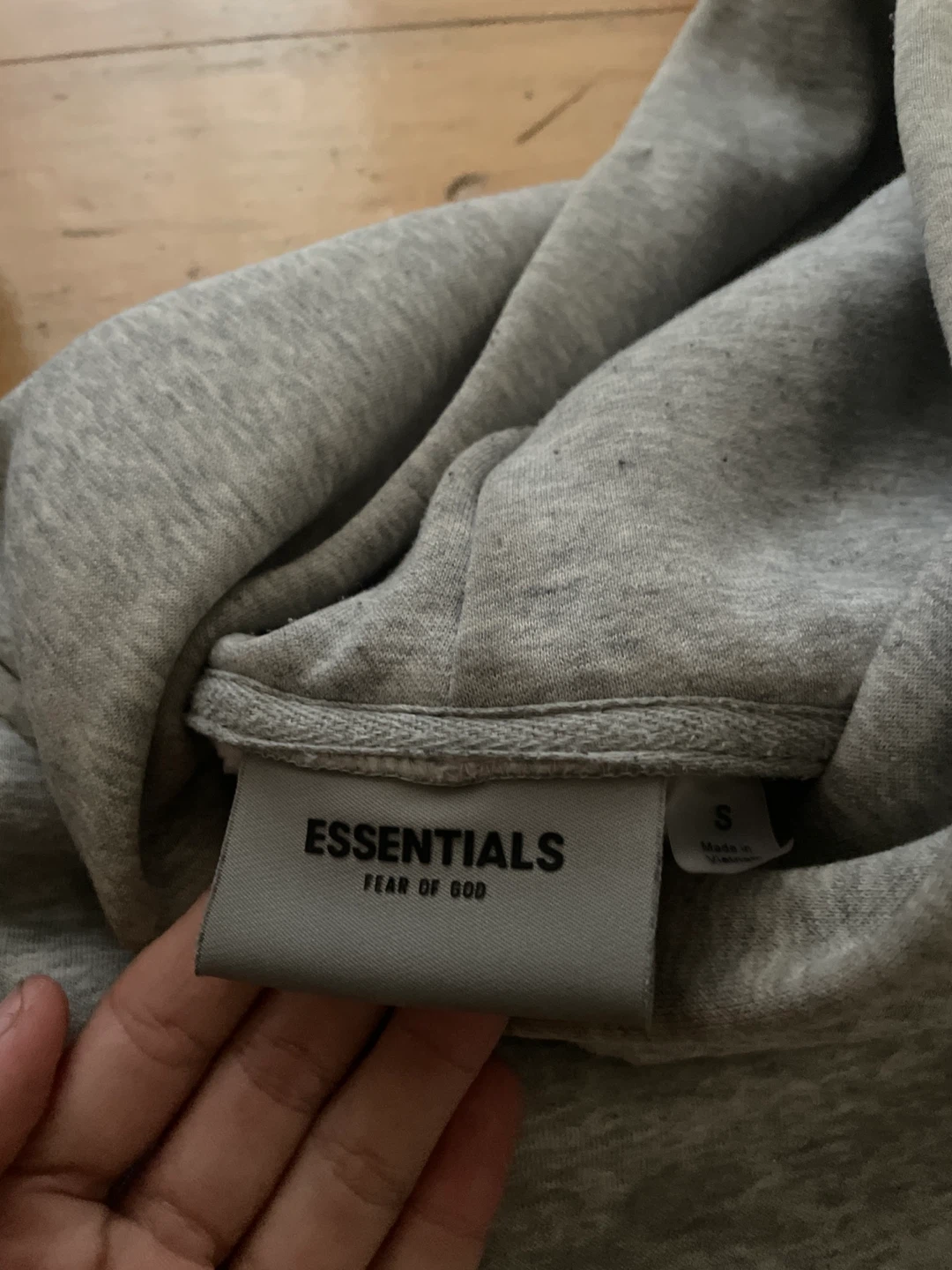 ESSENTIALS Fear of God Grey Hoodie Size S - photo 3