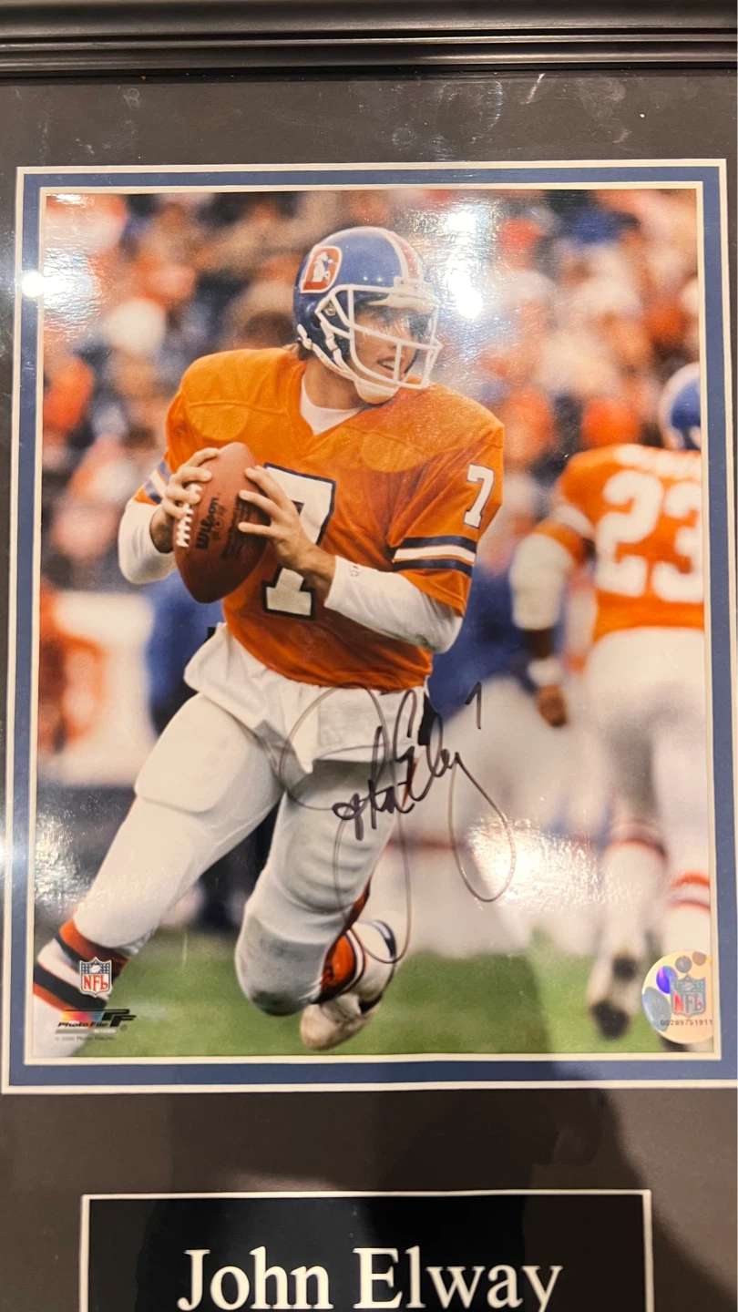 Framed John Elway Denver Broncos Autographed Photo Memorabilia - photo 2