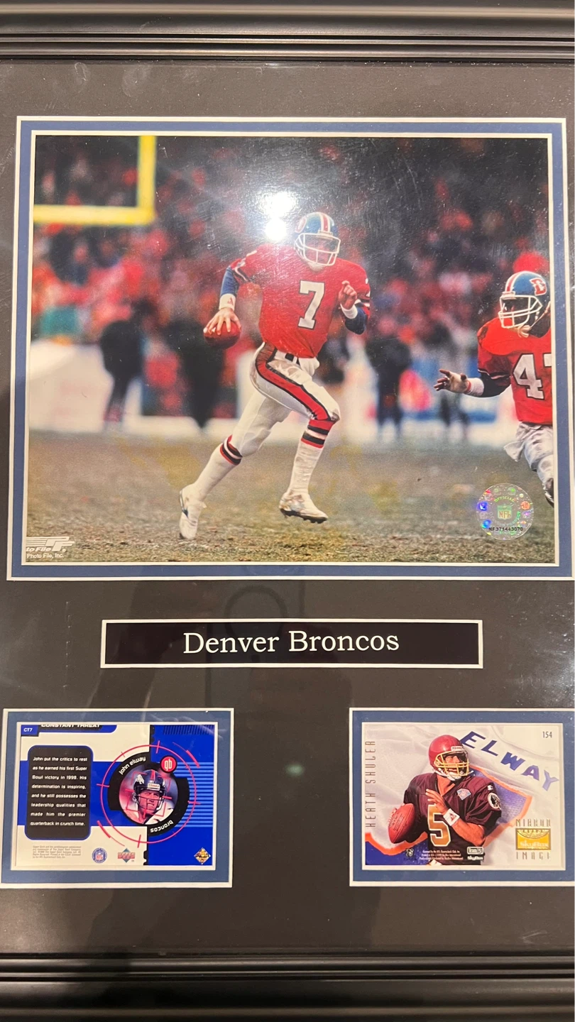 Framed John Elway Denver Broncos Autographed Photo Memorabilia - photo 3