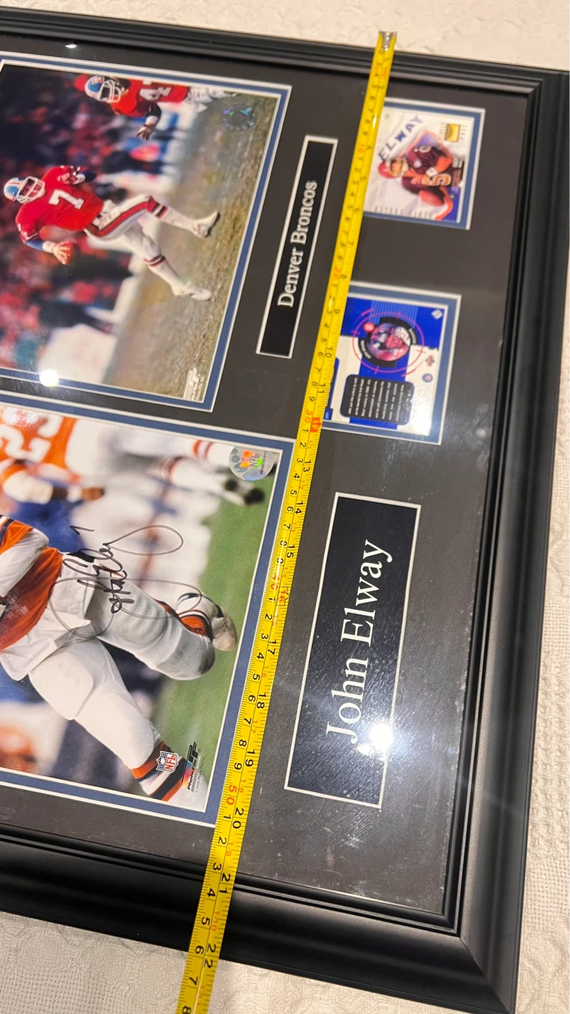 Framed John Elway Denver Broncos Autographed Photo Memorabilia - photo 5