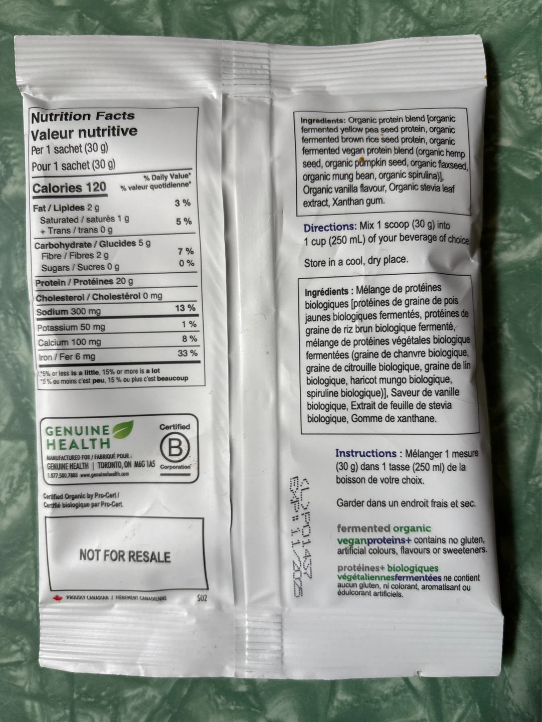 ⚽️Genuine Health Fermented Organic Vegan Vanilla Flavour - photo 2