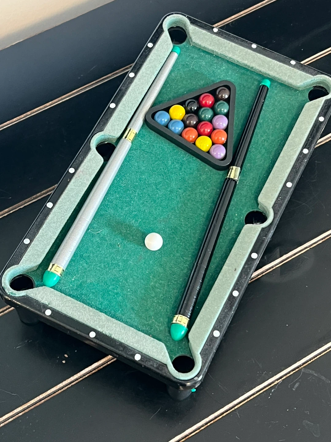 Vintage Miniature Pool Table Set ⚽ - photo 2