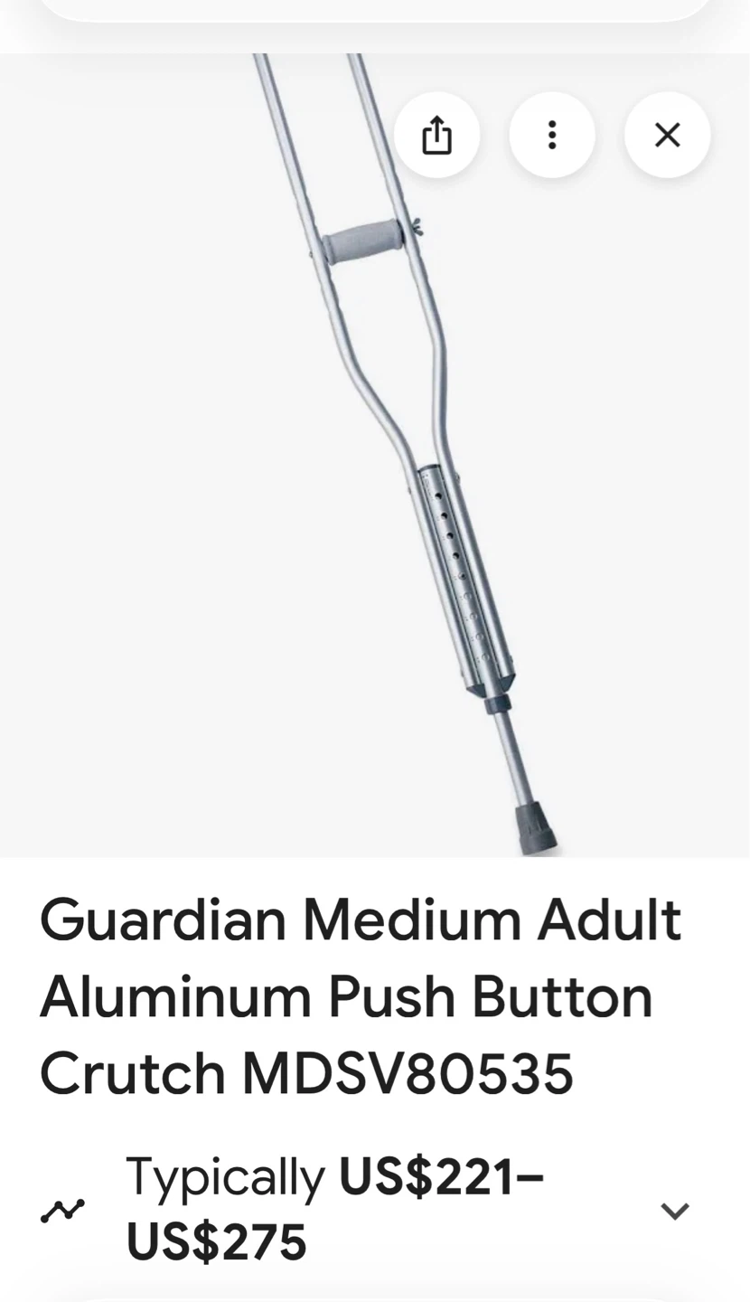 Guardian ⚽️Adult Aluminum Crutches