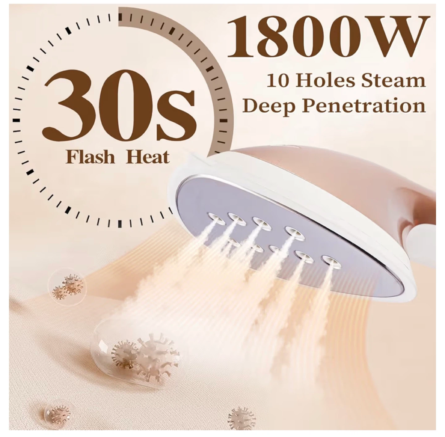 Garment Steamer 1800W White Gold - photo 5