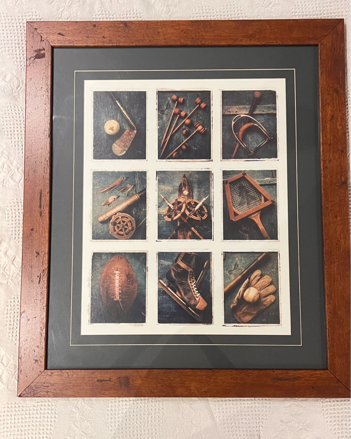 Framed Print of Vintage Sports Equipment