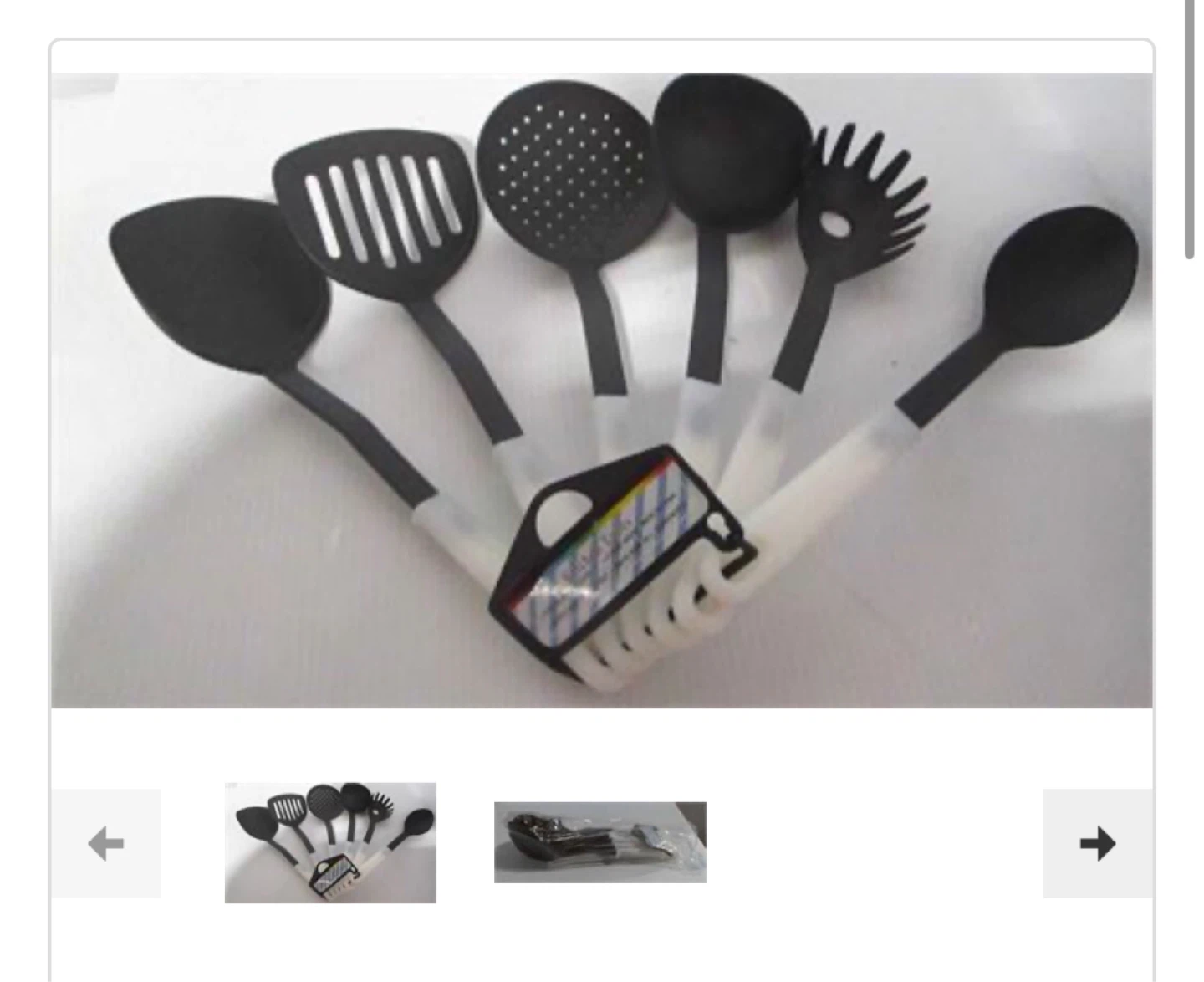 Black Kitchen Utensil Set