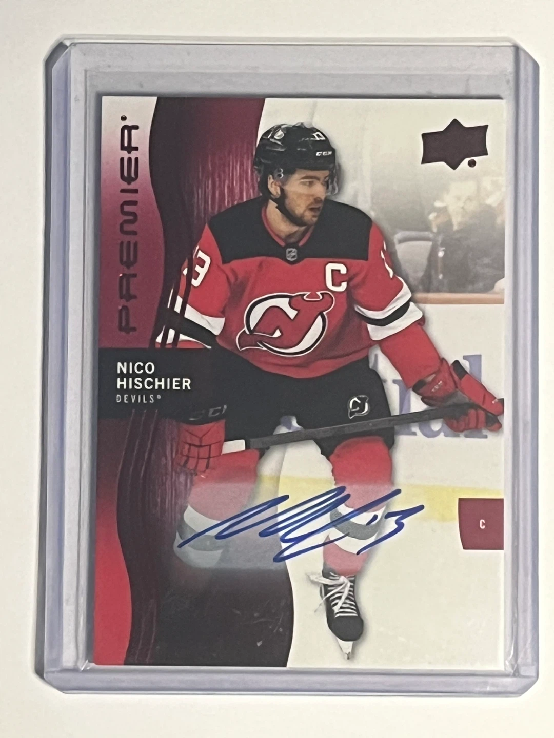 Nico Hischier Autographed Hockey Card