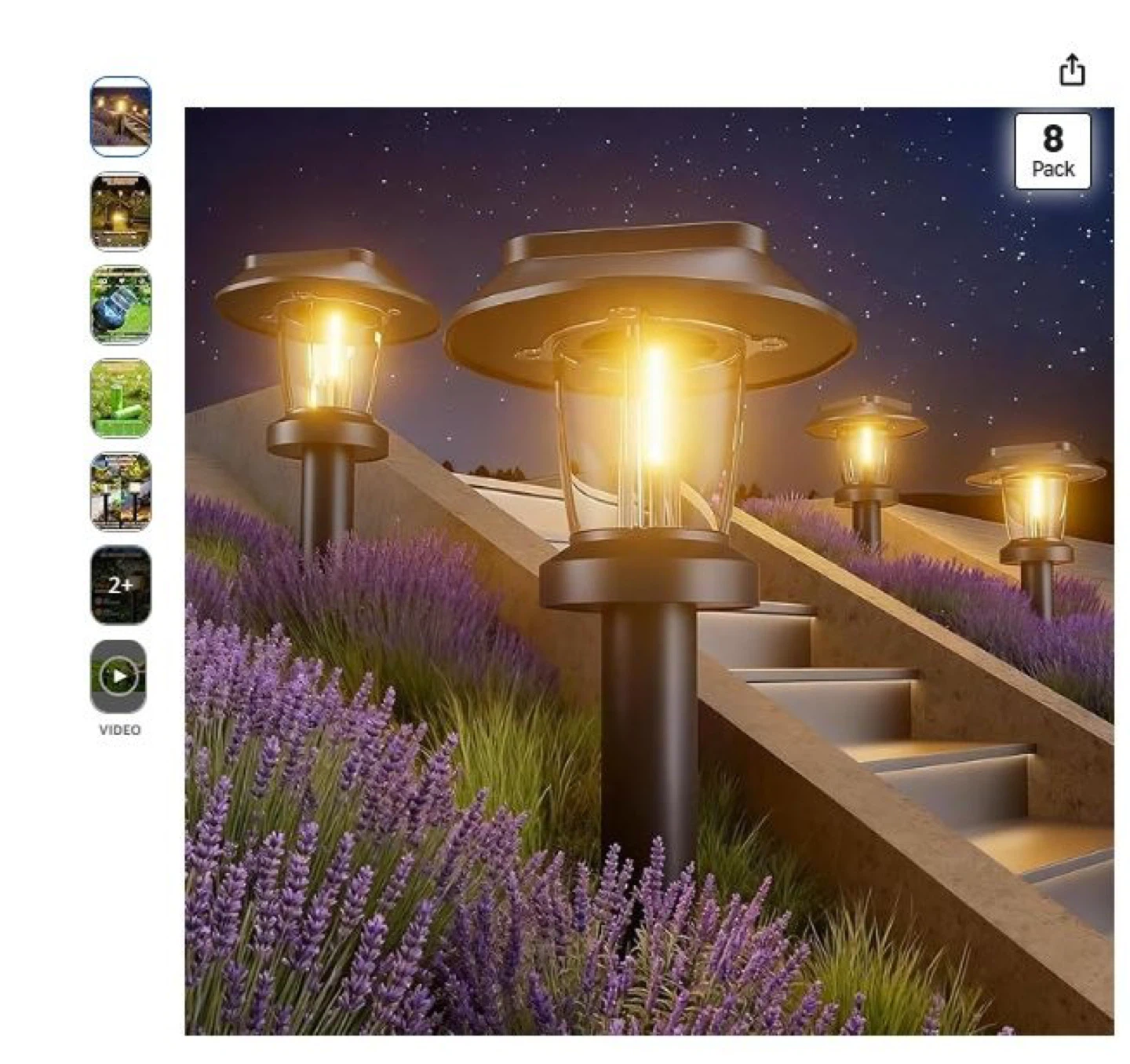 Solar Outdoor Lights - 8 Pack - photo 2