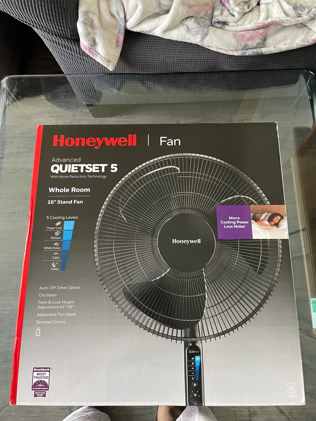 Honeywell QuietSet 5 16" Stand Fan
