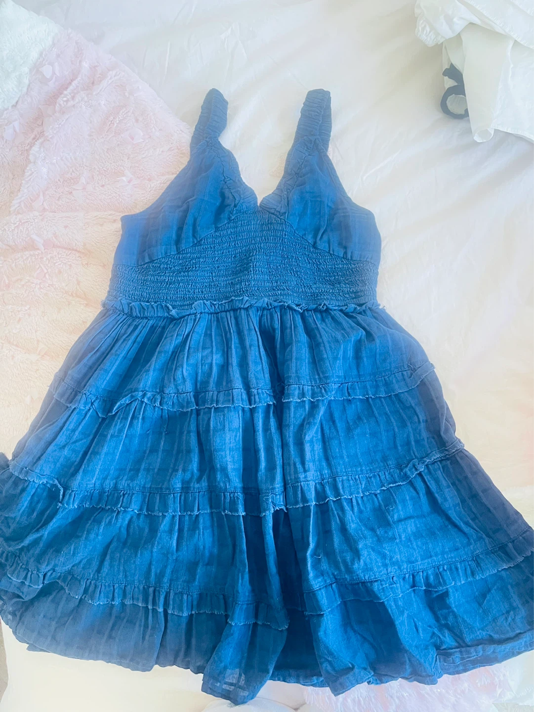 Blue Tiered Sundress
