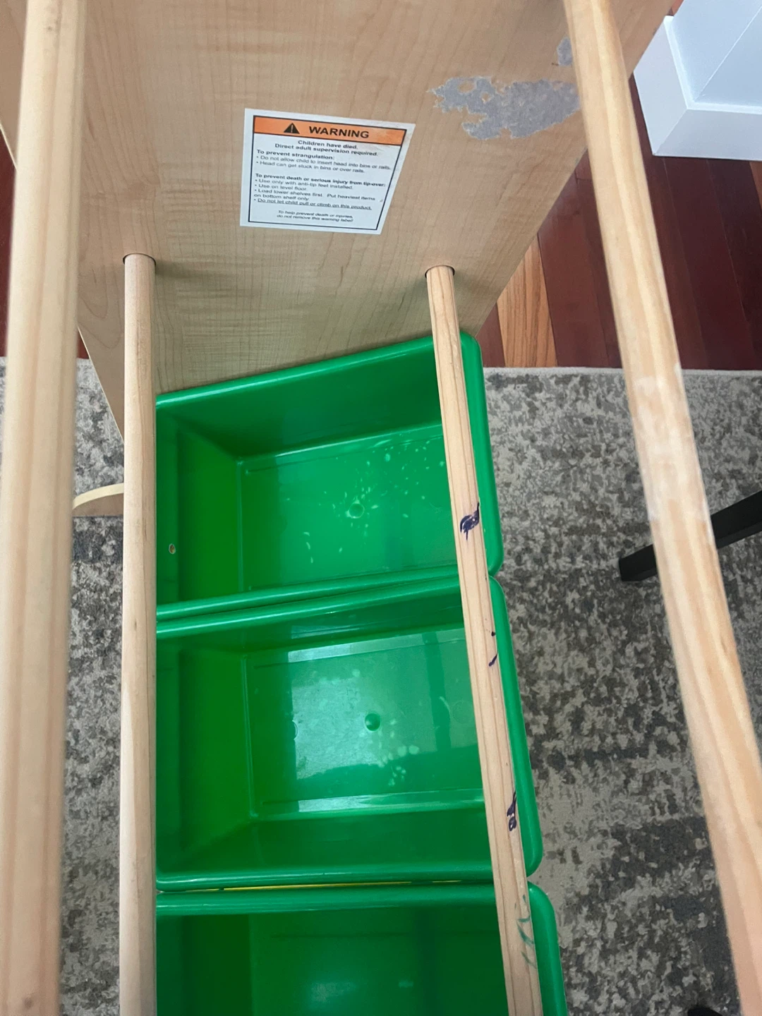Kids Toy Organizer Shelf with Bins - photo 2