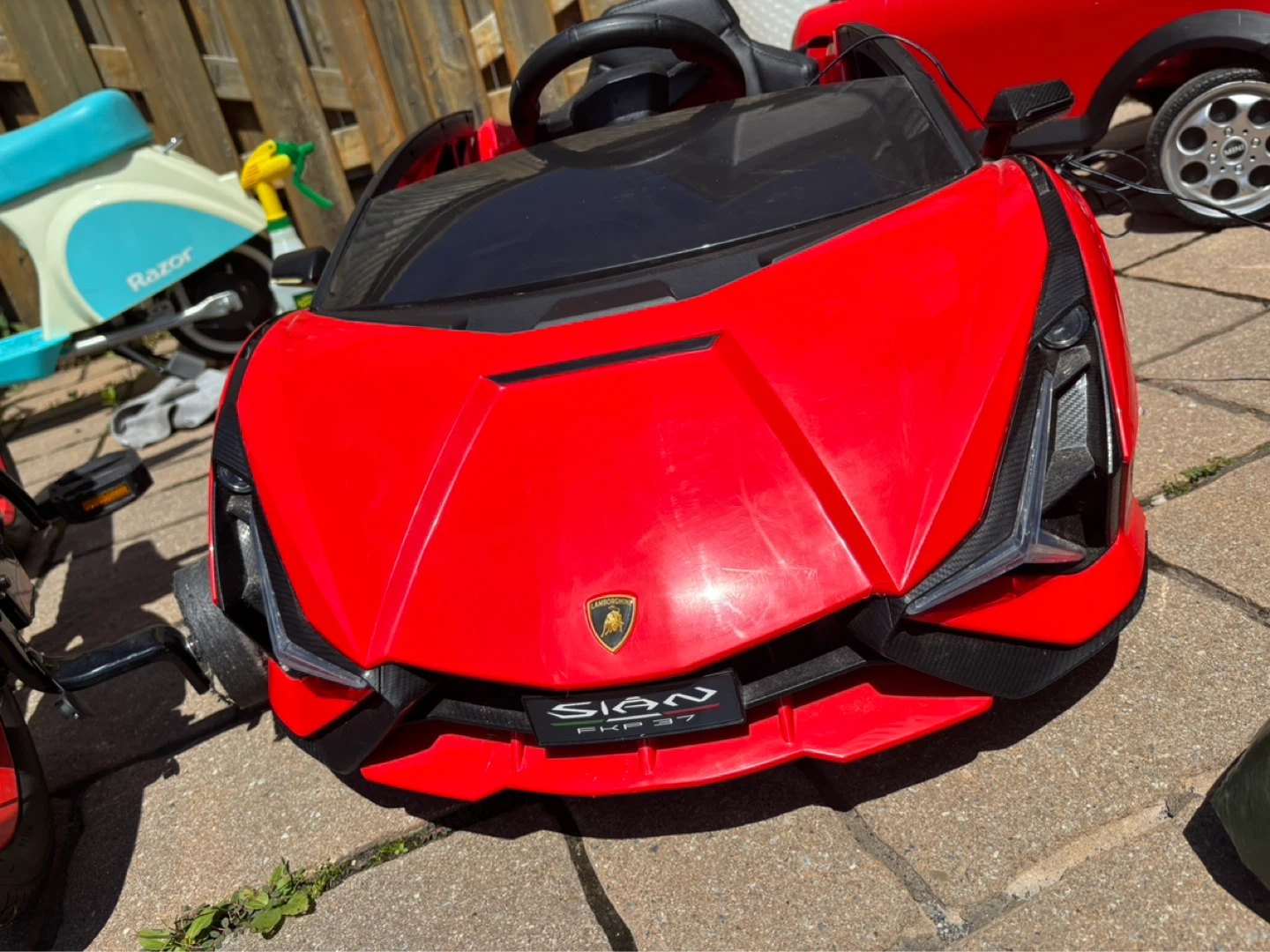 ⚽️ Kids Ride-On Lamborghini SIAN Electric Toy Car - Red - photo 2