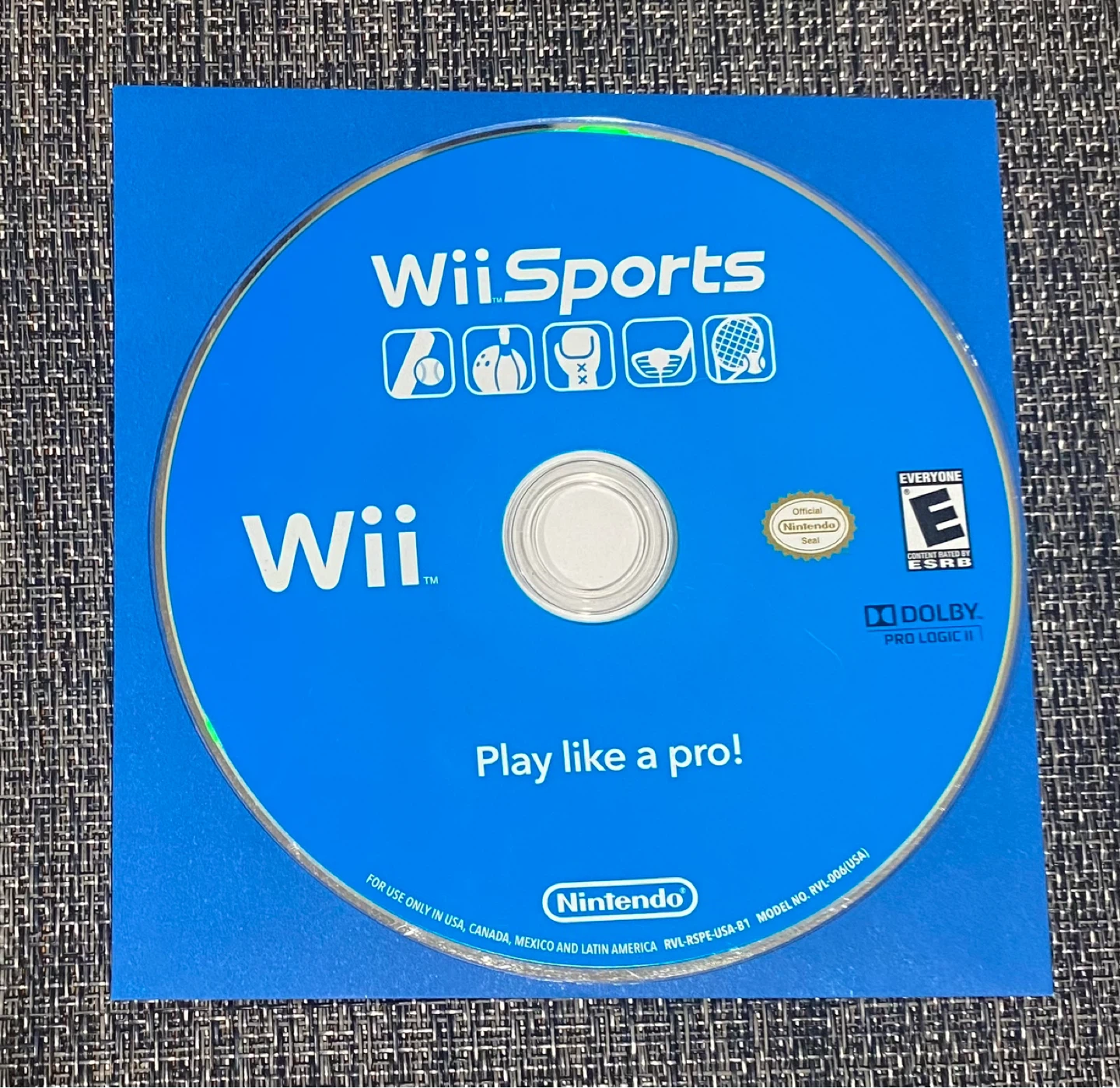 Nintendo Wii Sports Video Game Disc