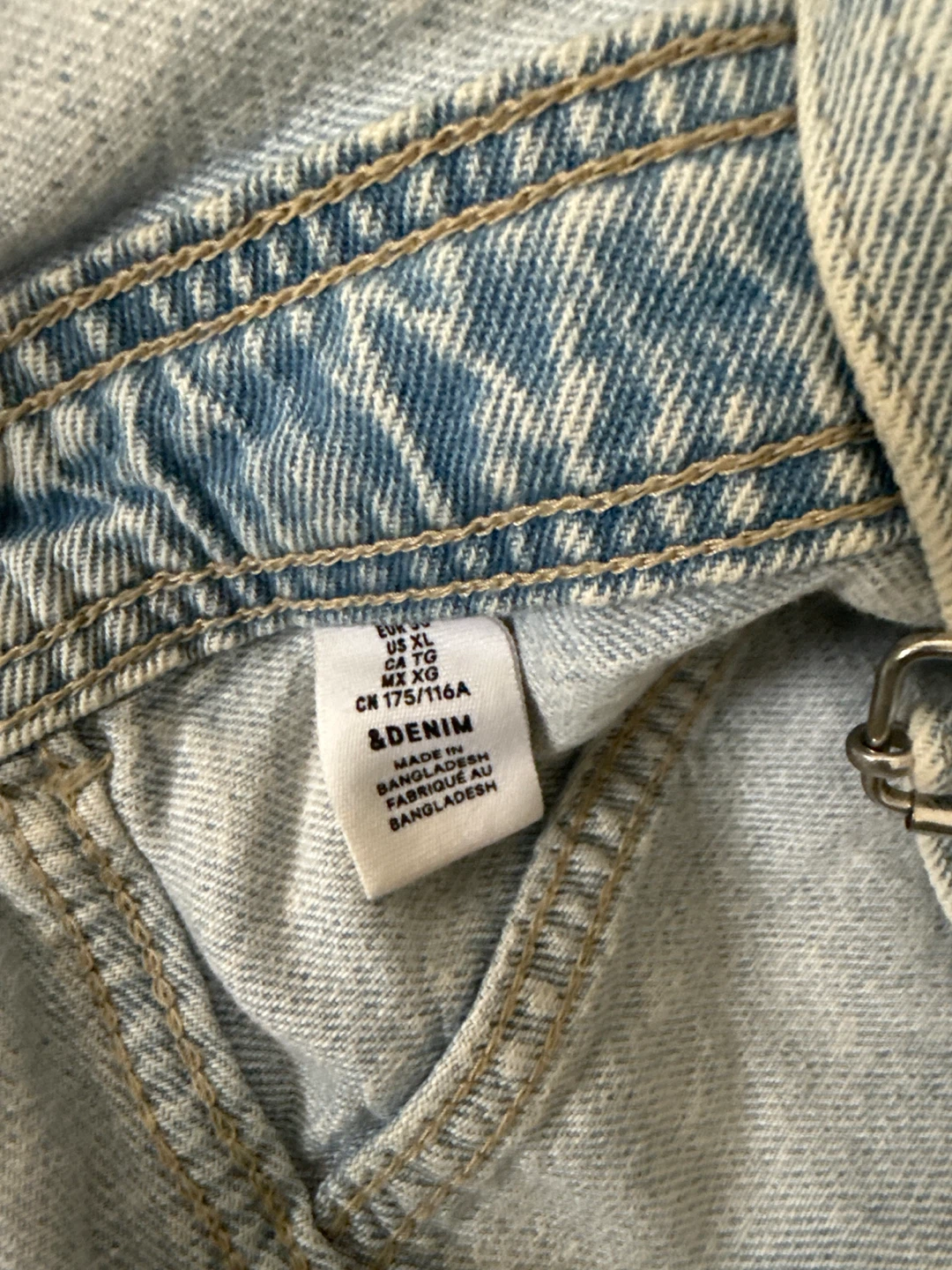 ⚽️H&M &DENIM Light Wash Ripped Overalls - photo 3