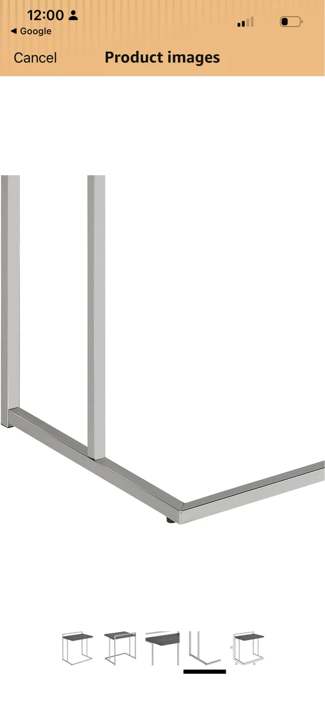 Dey 27 Inch C Shape Side End Table Weathered Gray - photo 4
