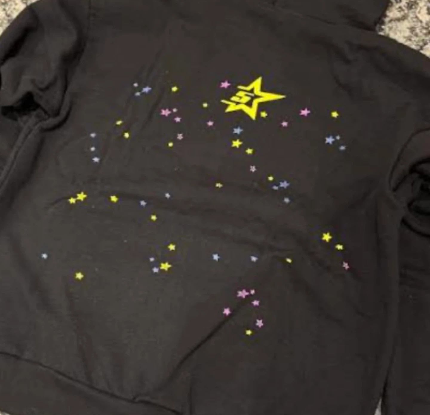 Black Hoodie with Pink Spiders Web Graphic - photo 3