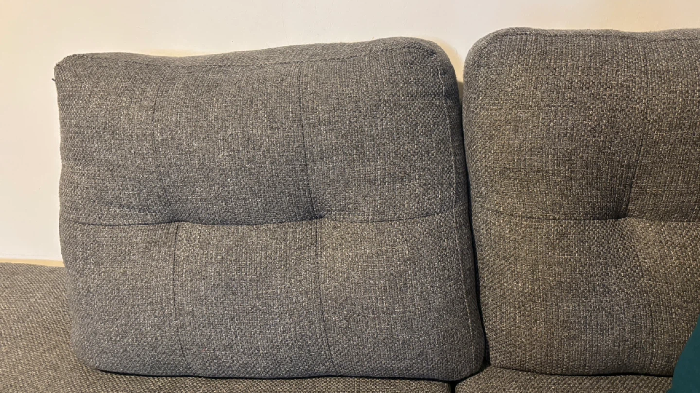 Gray Sectional Sofa with Chaise - photo 3
