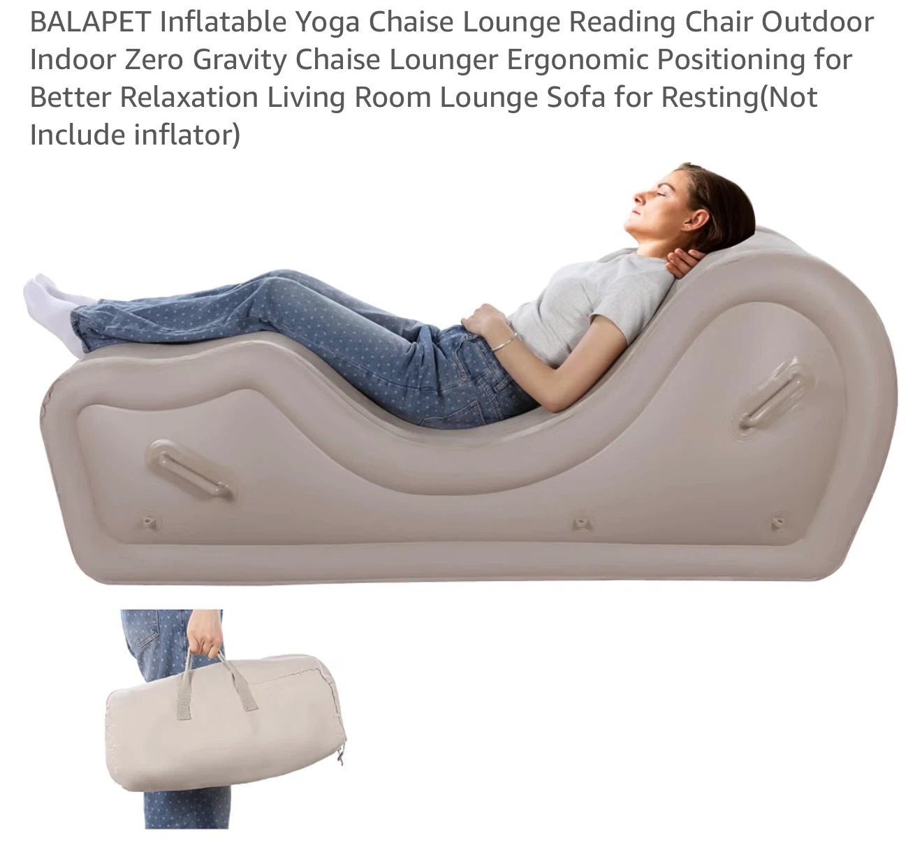 BALAPET Inflatable Yoga Chaise Lounge Reading  Chair E60