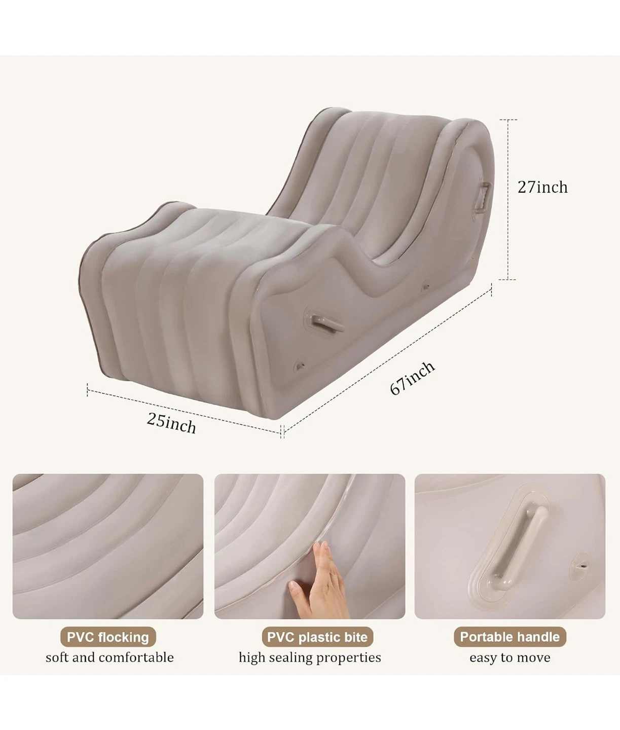 BALAPET Inflatable Yoga Chaise Lounge Reading  Chair E60 - photo 2