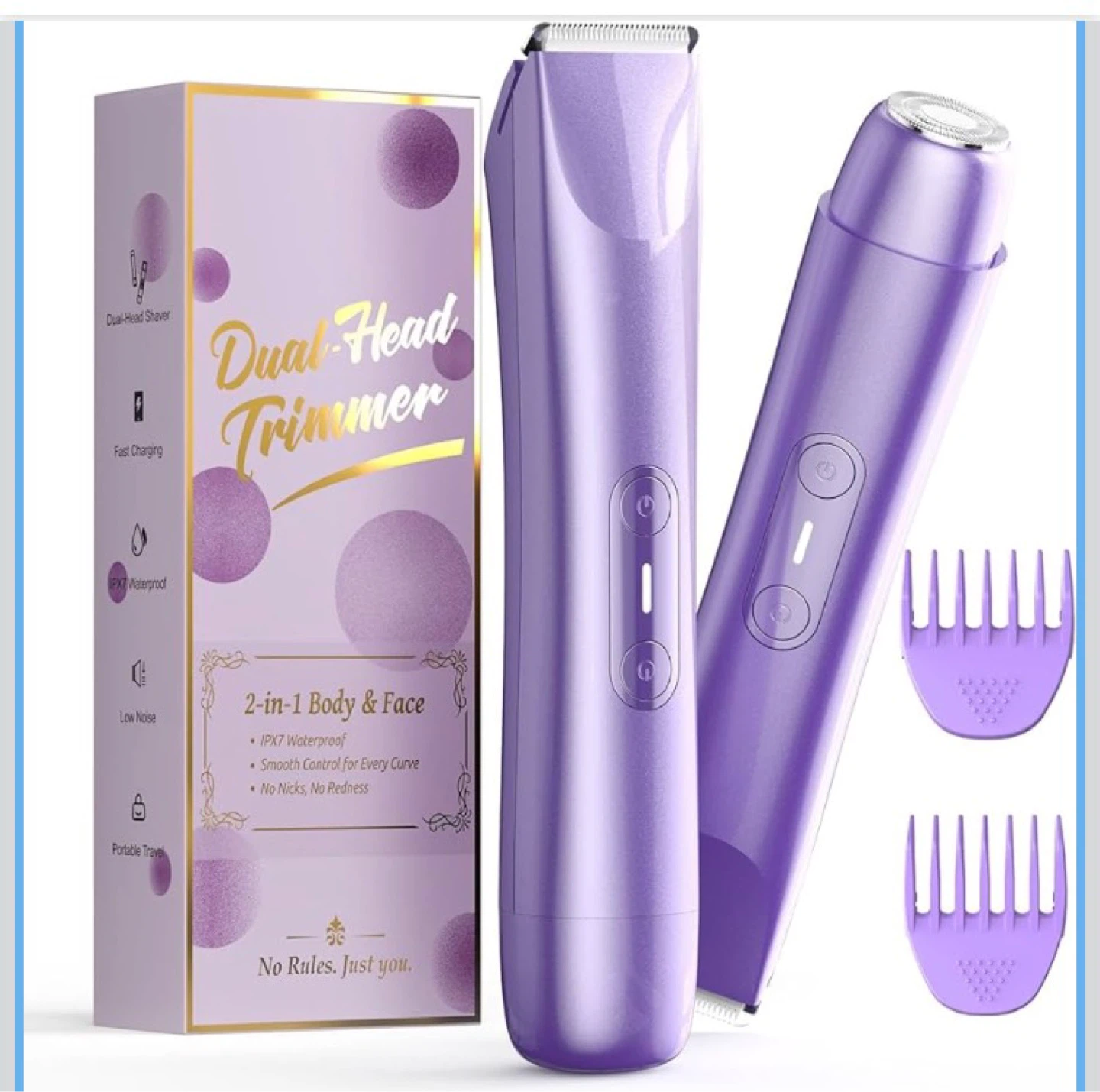 Dual Head Trimmer - 2-in-1 Body & Face Shaver