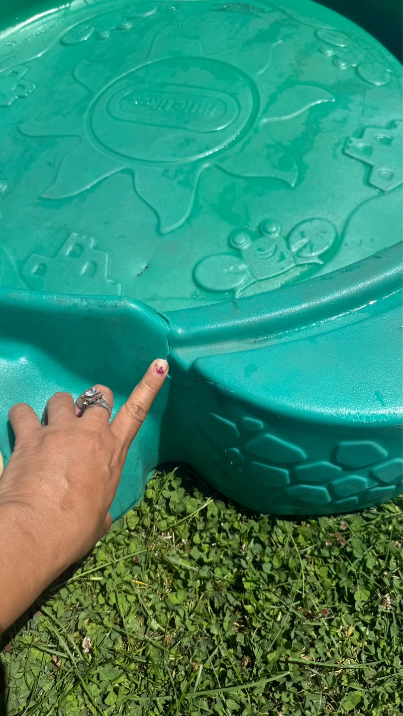 Little Tikes Turtle Sandbox no lid check checked condition - photo 3
