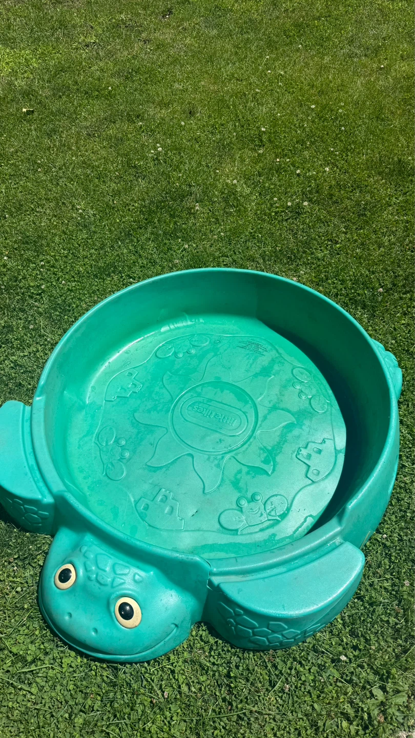 Little Tikes Turtle Sandbox no lid check checked condition - photo 2