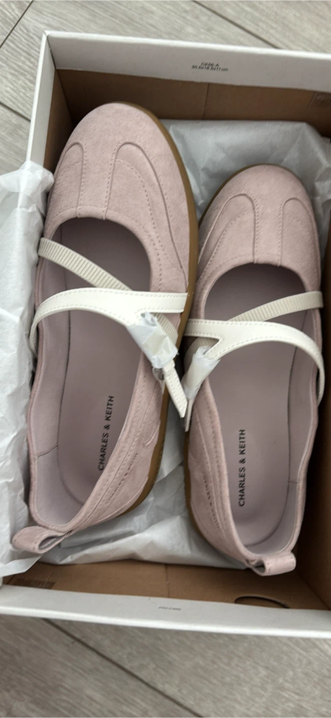 Charles & Keith Pink Ballet Flats - Size 37