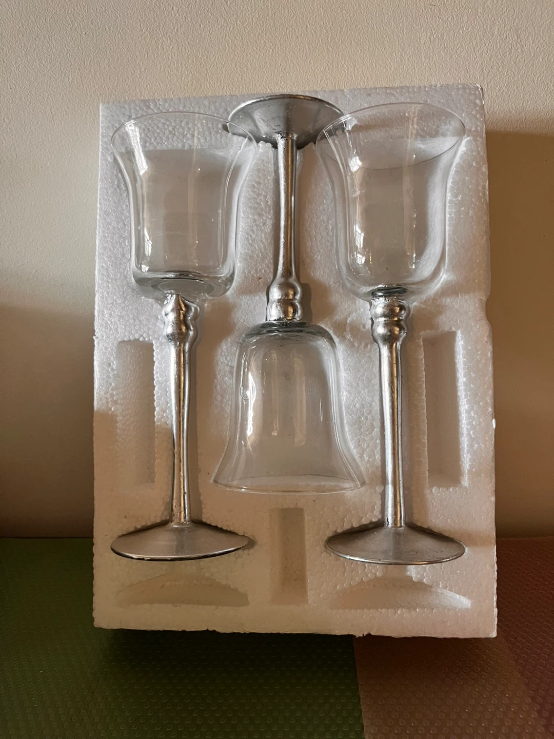 NEW 3 Glass Candle Holders - photo 2