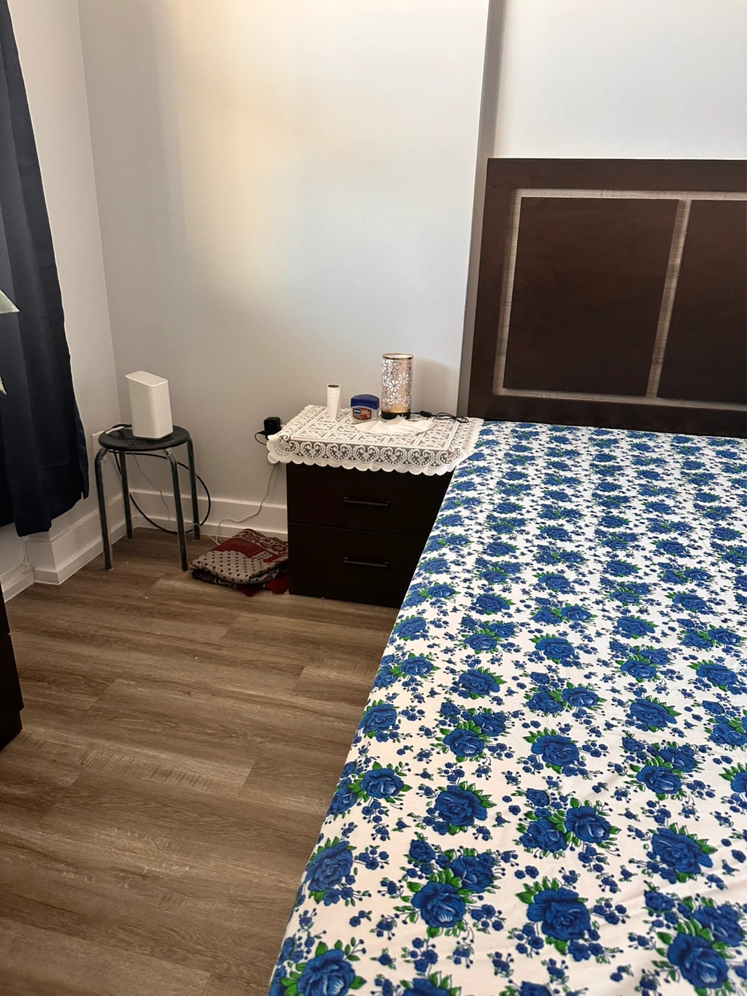 Wooden Queen storage bed