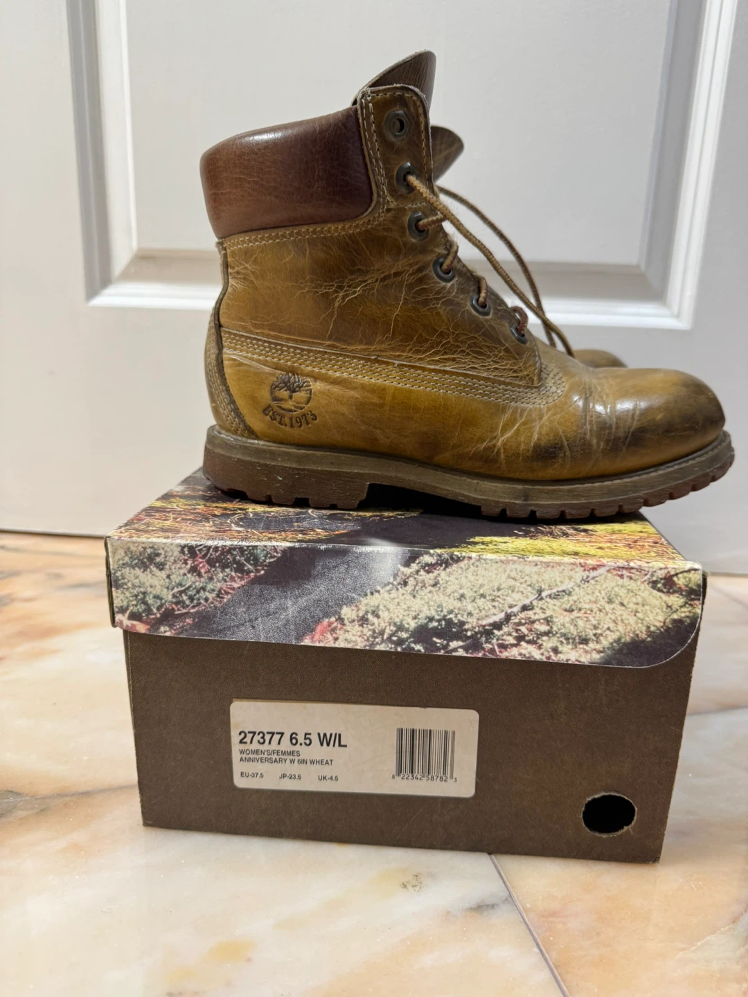 Timberland Women's Wheat/Tan Leather Lace-Up Boot ⚽️