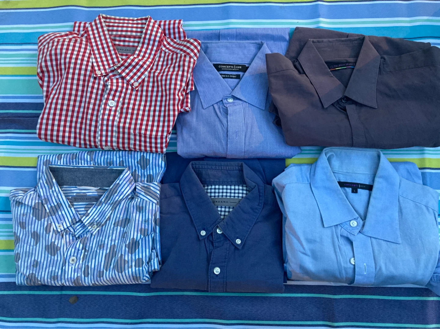 Lot of 6 Men's Dress Shirts - Assorted Brands & Sizes⚽️