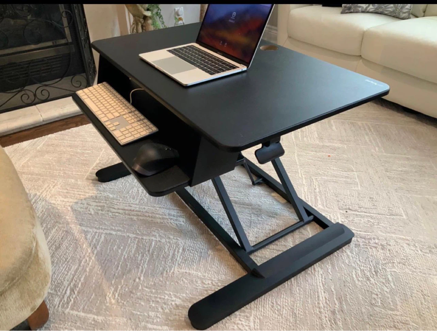 Used Black Standing Desk Converter - photo 2