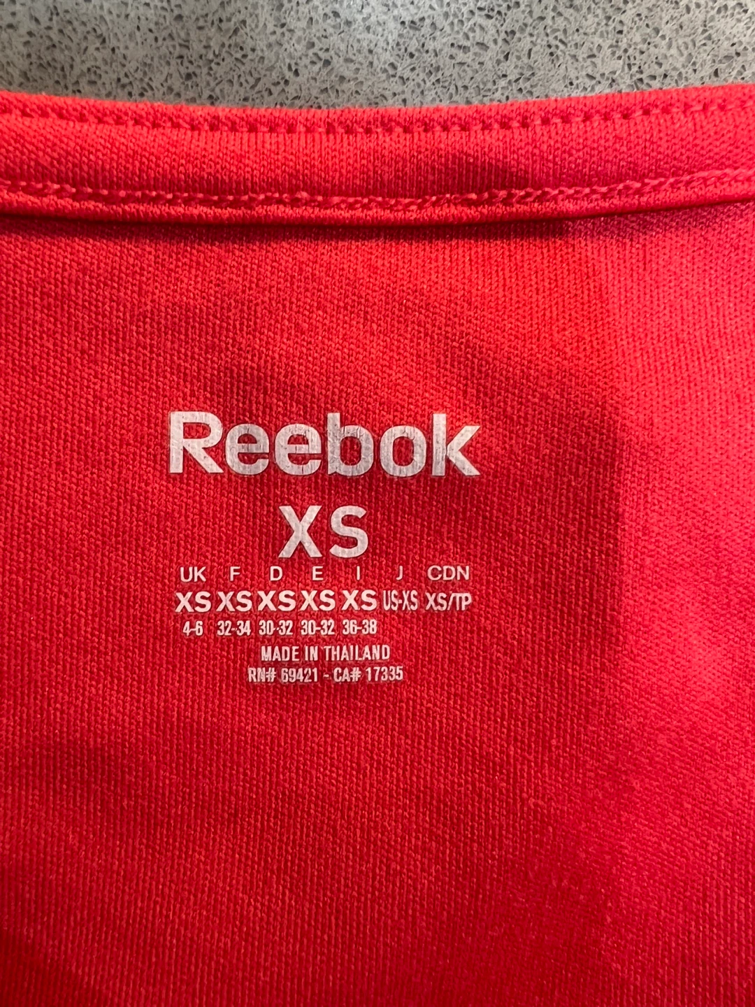 Reebok Red XS T-Shirt with Mesh Details - photo 3