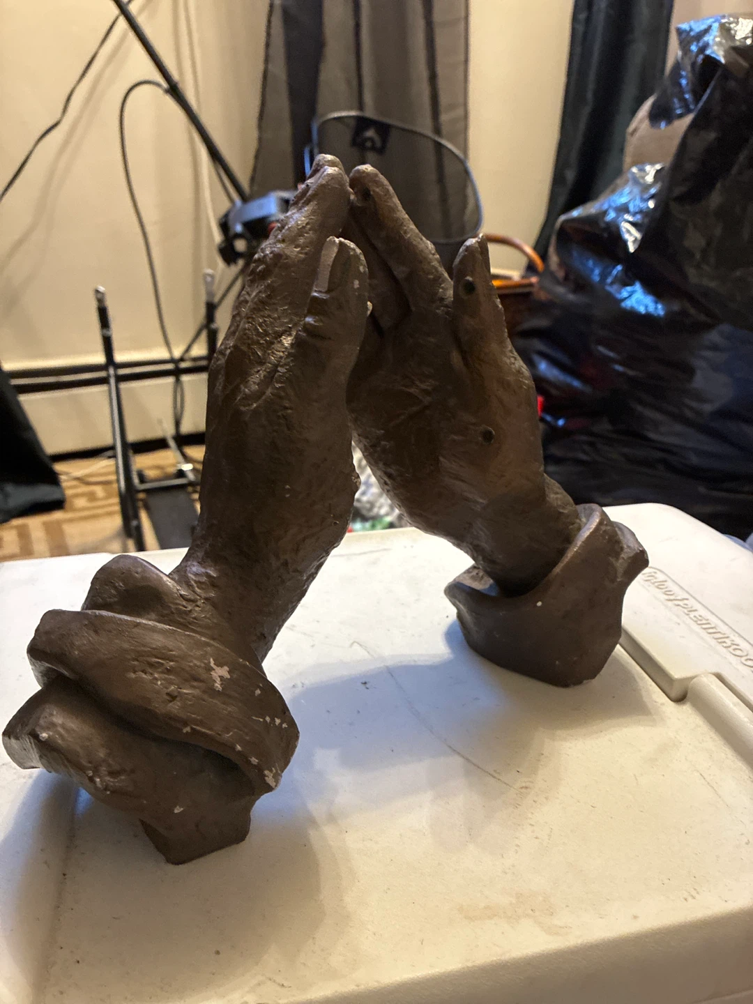 Vintage Praying Hands Sculpture