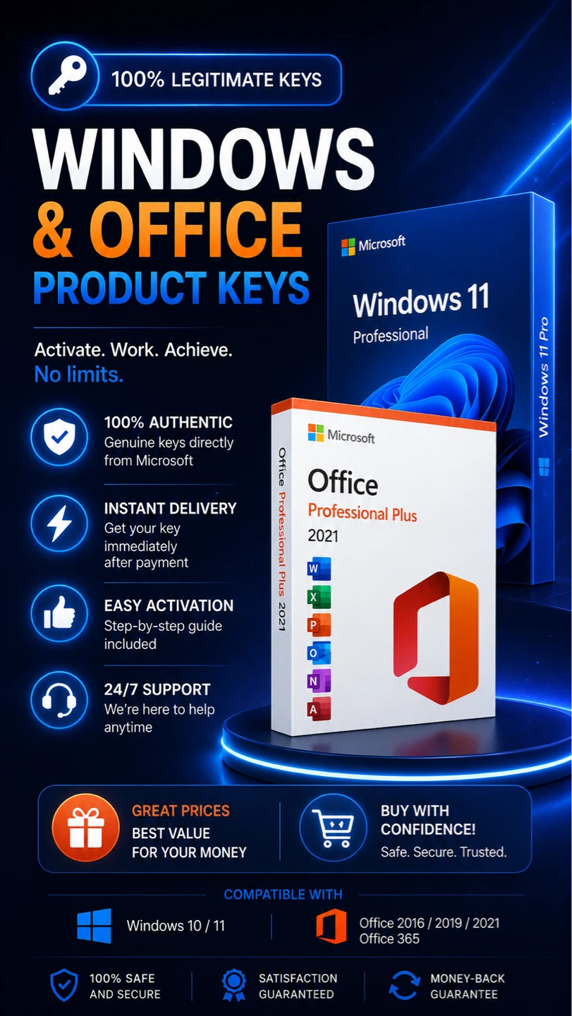 Windows and Microsoft Office Legal product keys