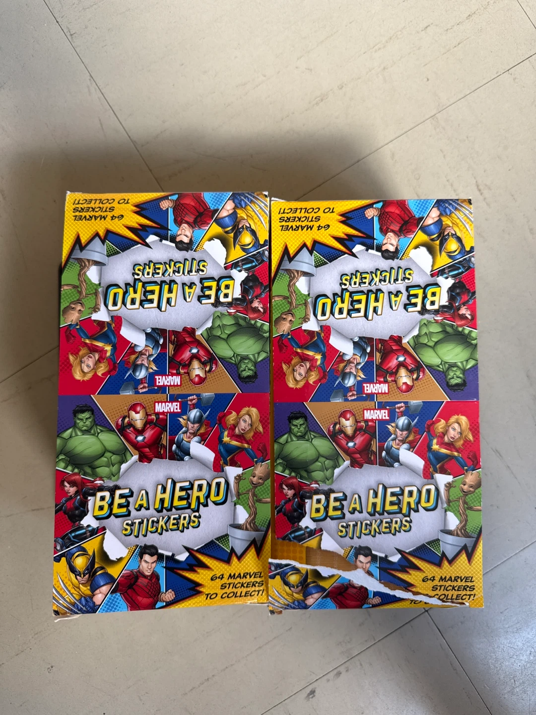 Marvel Be A Hero Stickers (2 Boxes)