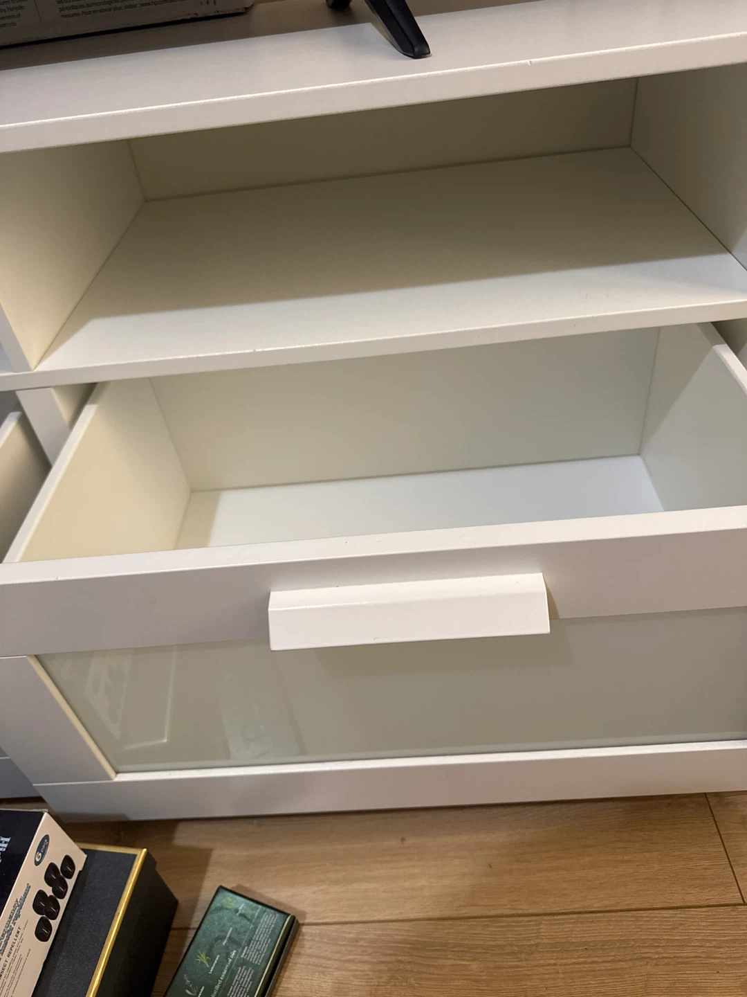 White Media Console with Drawers - photo 3