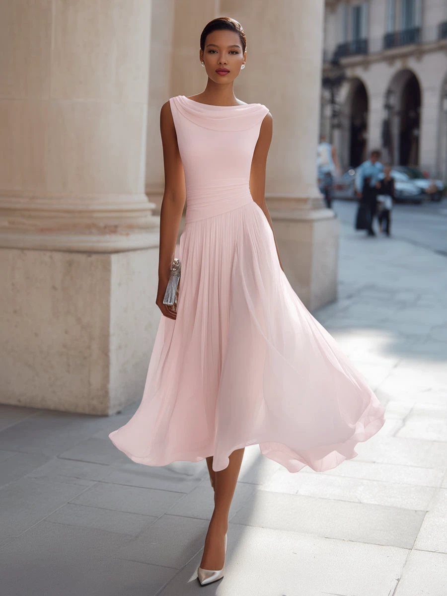 Pink Chiffon Dress