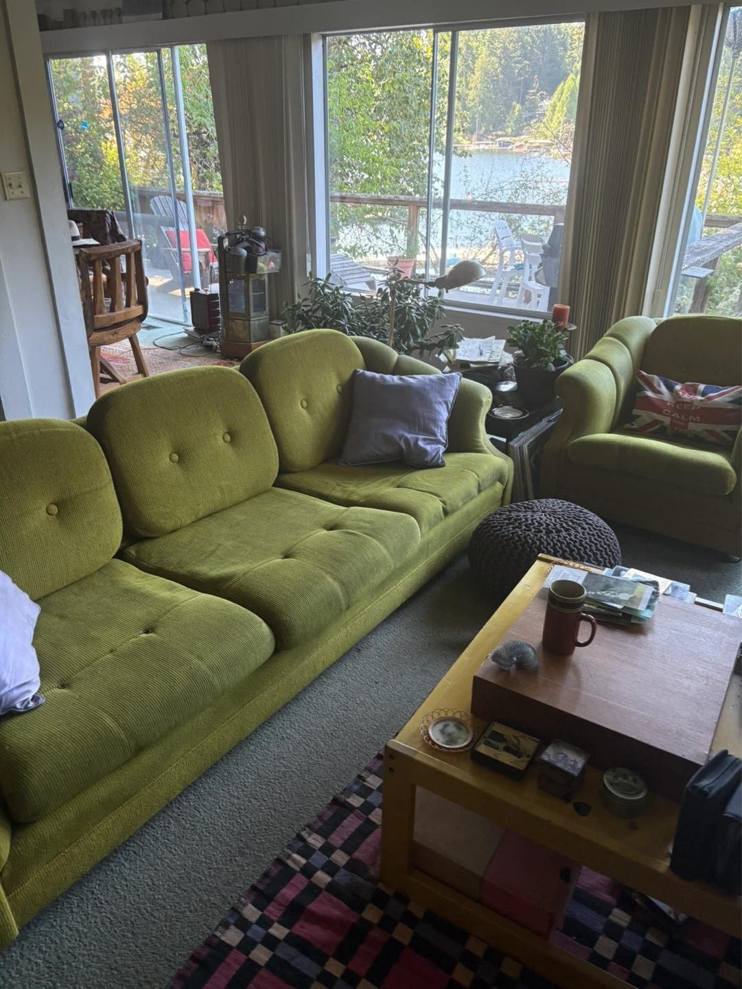 Green Corduroy Sofa