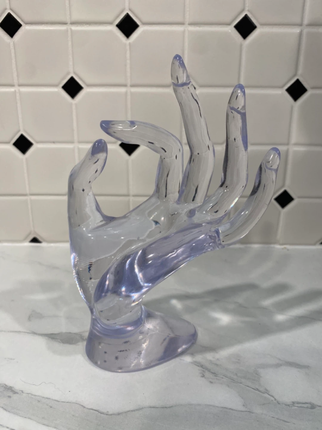 Clear Acrylic Hand Ring Holder
