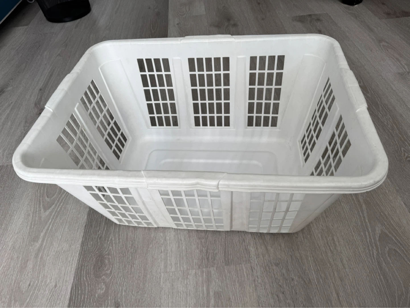 White Laundry Basket