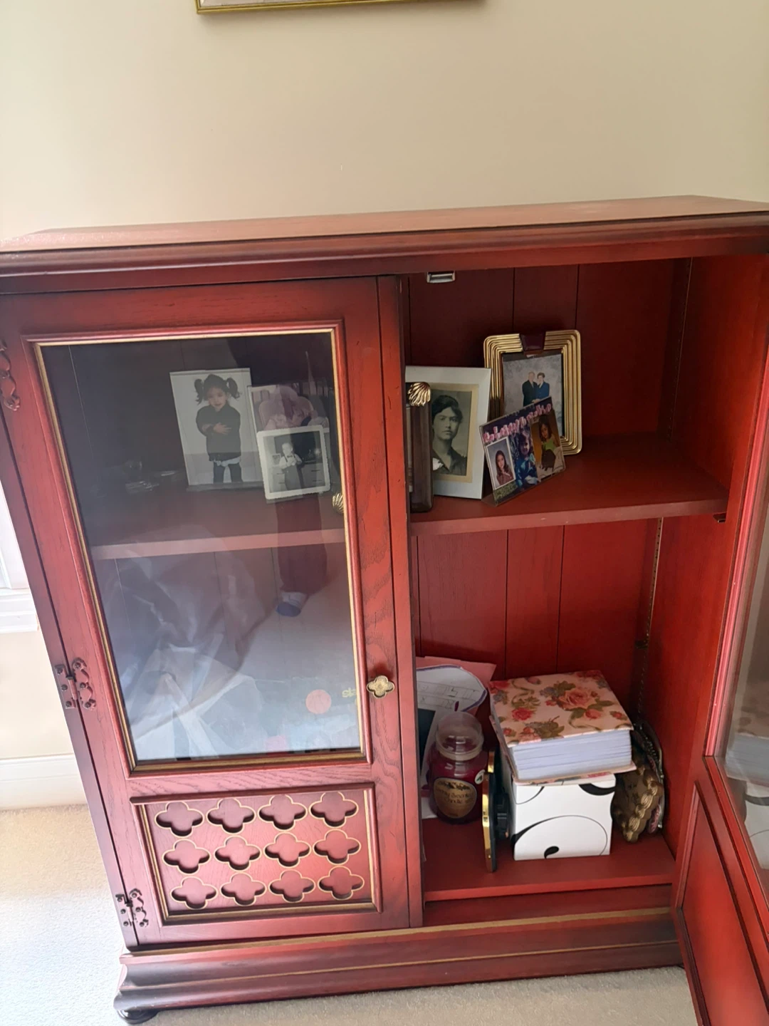 Wooden Display Cabinet with Glass Doors - photo 3
