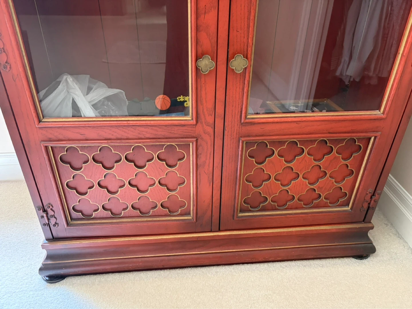 Wooden Display Cabinet with Glass Doors - photo 2