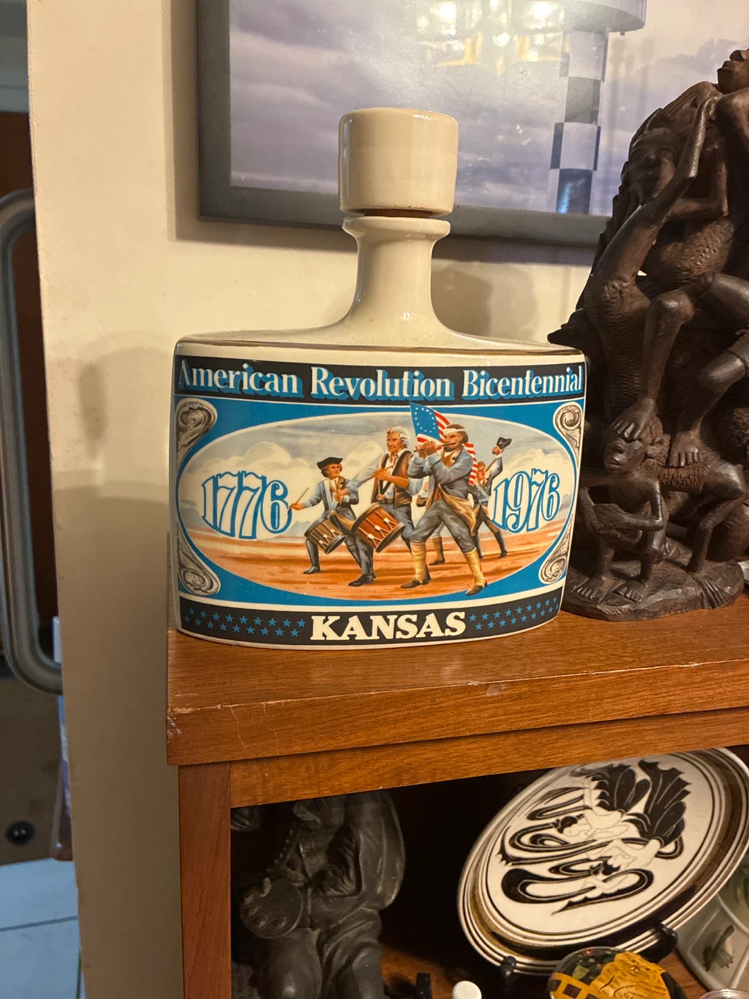 American Revolution Bicentennial Kansas Commemorative Decanter