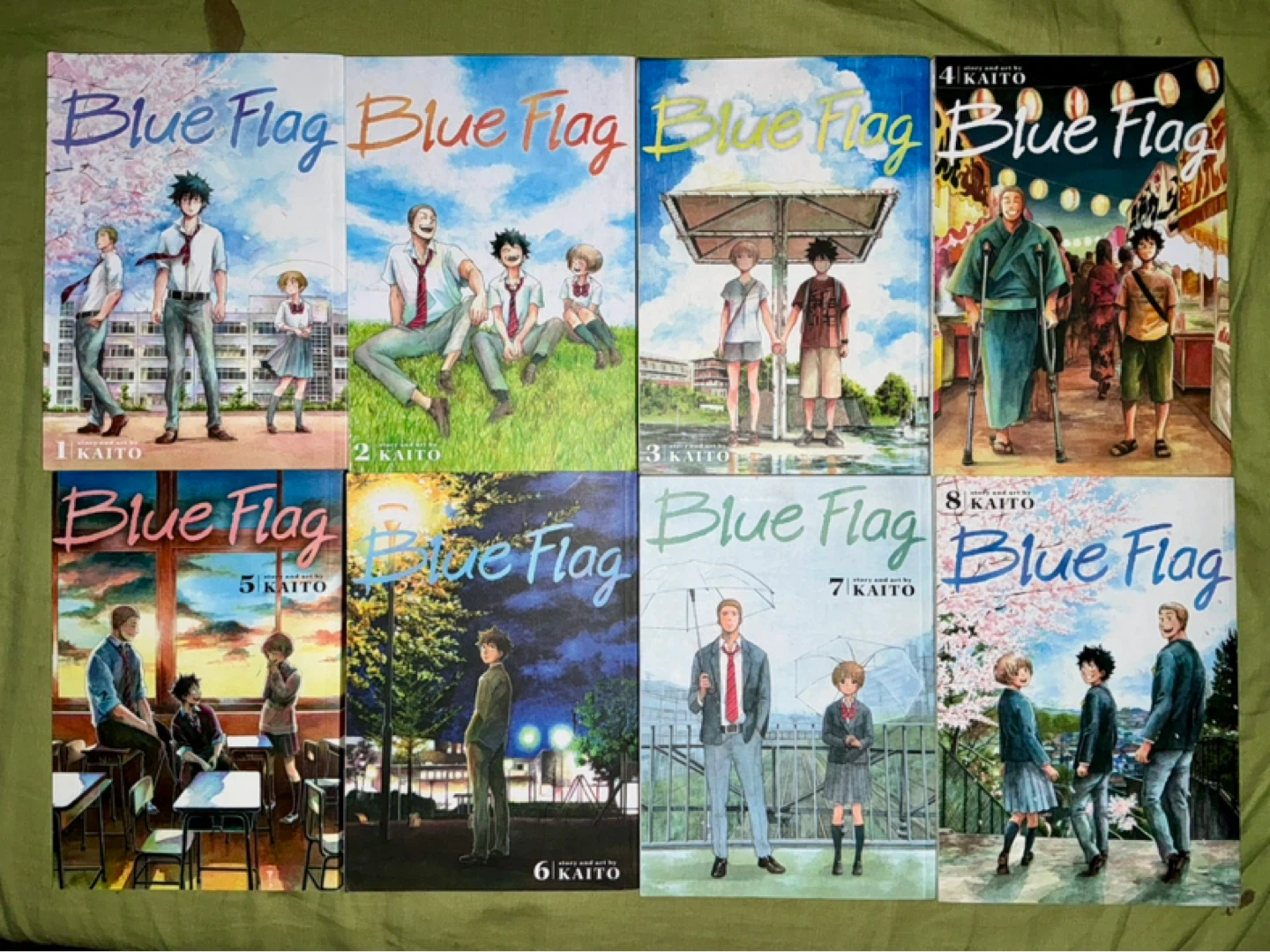 Blue Flag complete manga set (1-8)  ⚽