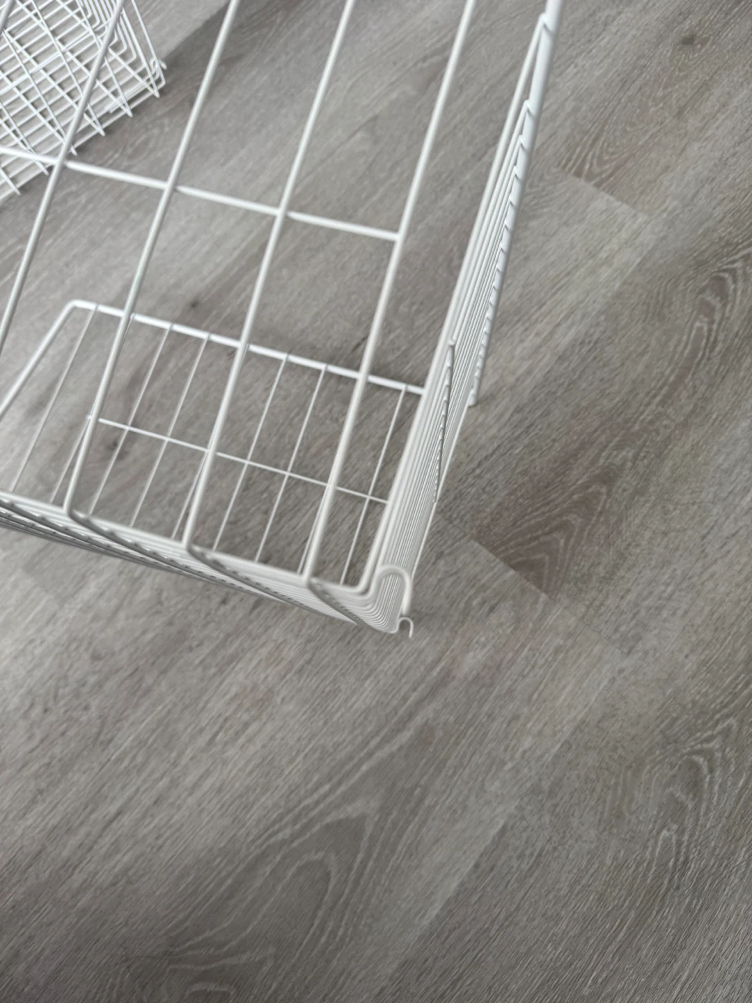 White Wire Storage Baskets (Set of 2) - photo 2