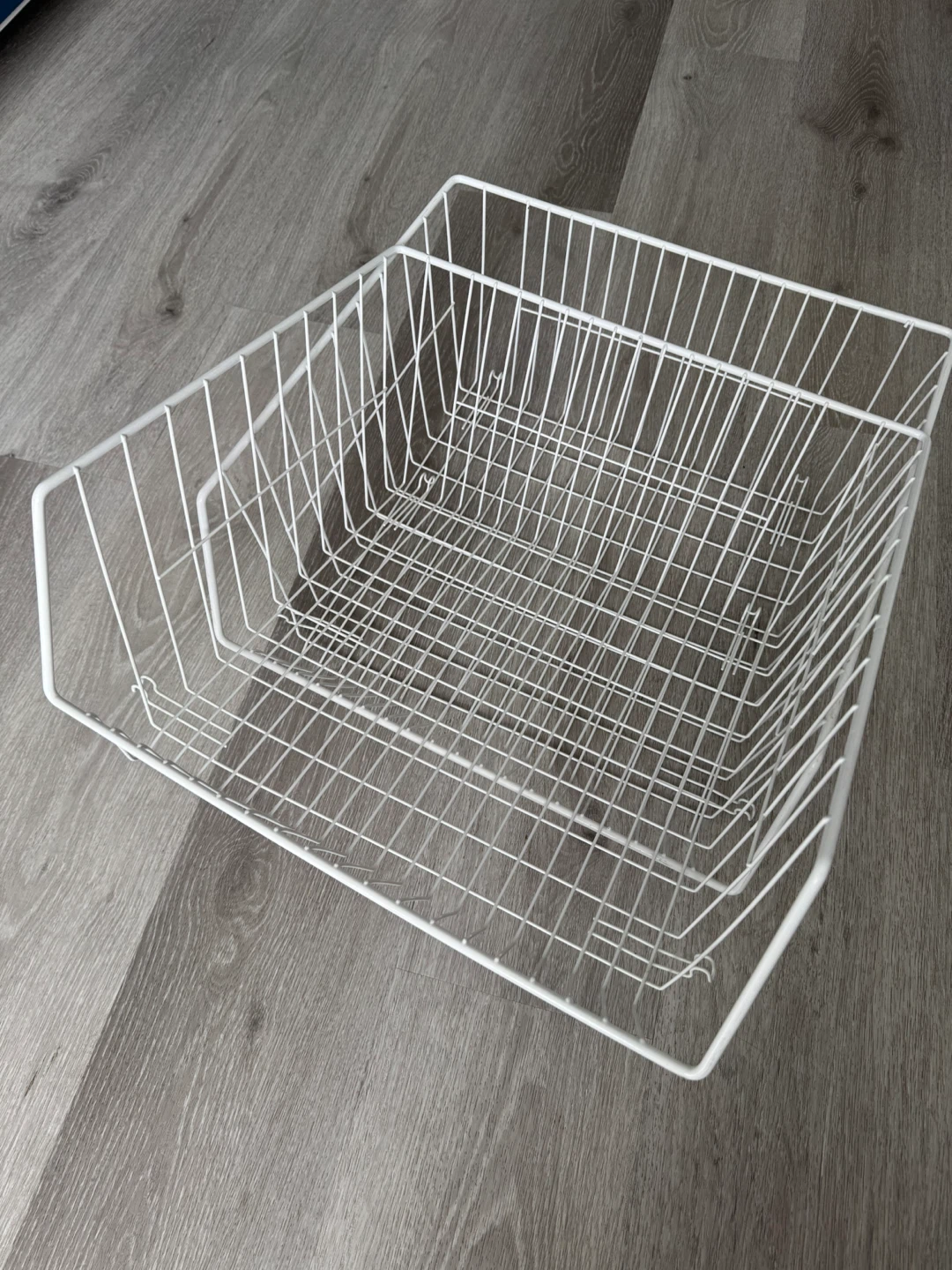 White Wire Storage Baskets (Set of 2)