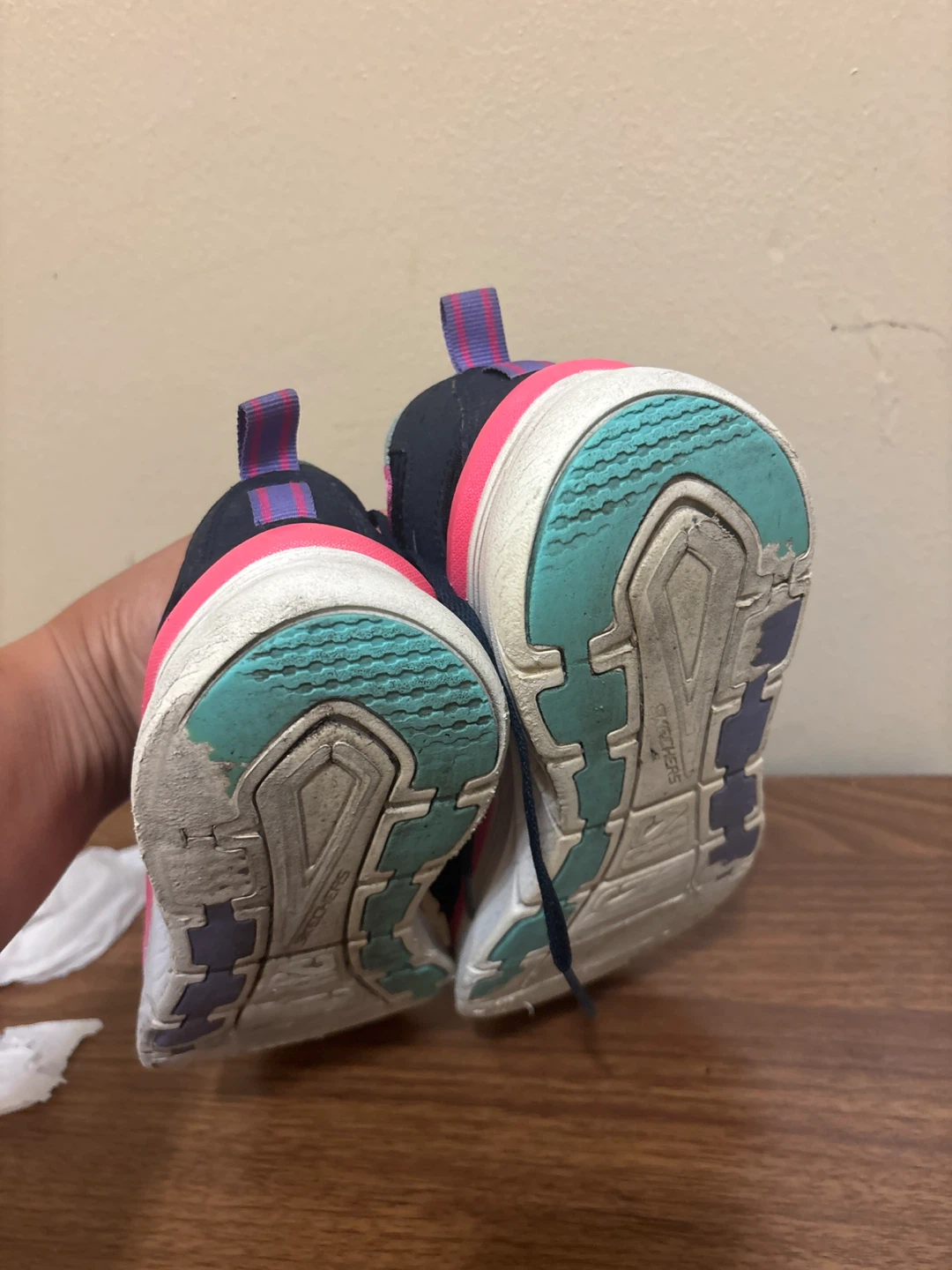 S ⚽ kechers Navy Pink Girls Running Shoes - photo 2