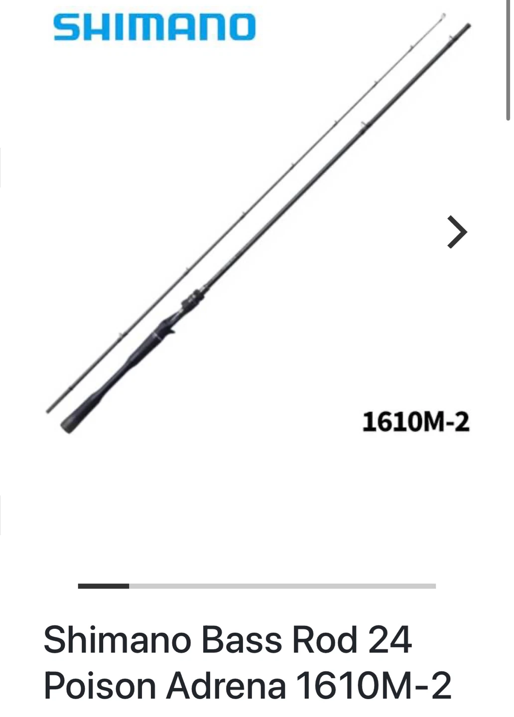Shimano Bass Rod 24 Poison Adrena 1610M-2 Fishing Rod