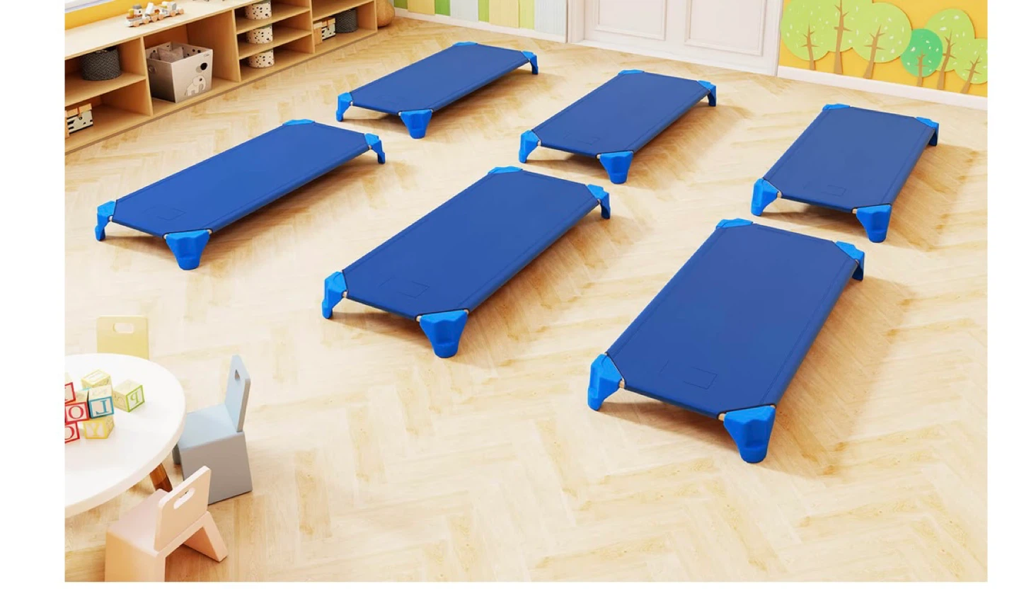 6 Pack Blue Daycare Cots for Kids (unopened boxes 10 in stock) - photo 3